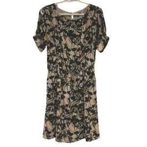 2/$40 🏷 RW & Co Grey/Black/Pink Floral Short Sleeve Dress Size S